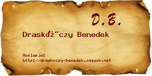 Draskóczy Benedek névjegykártya
