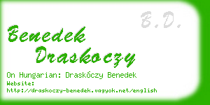 benedek draskoczy business card